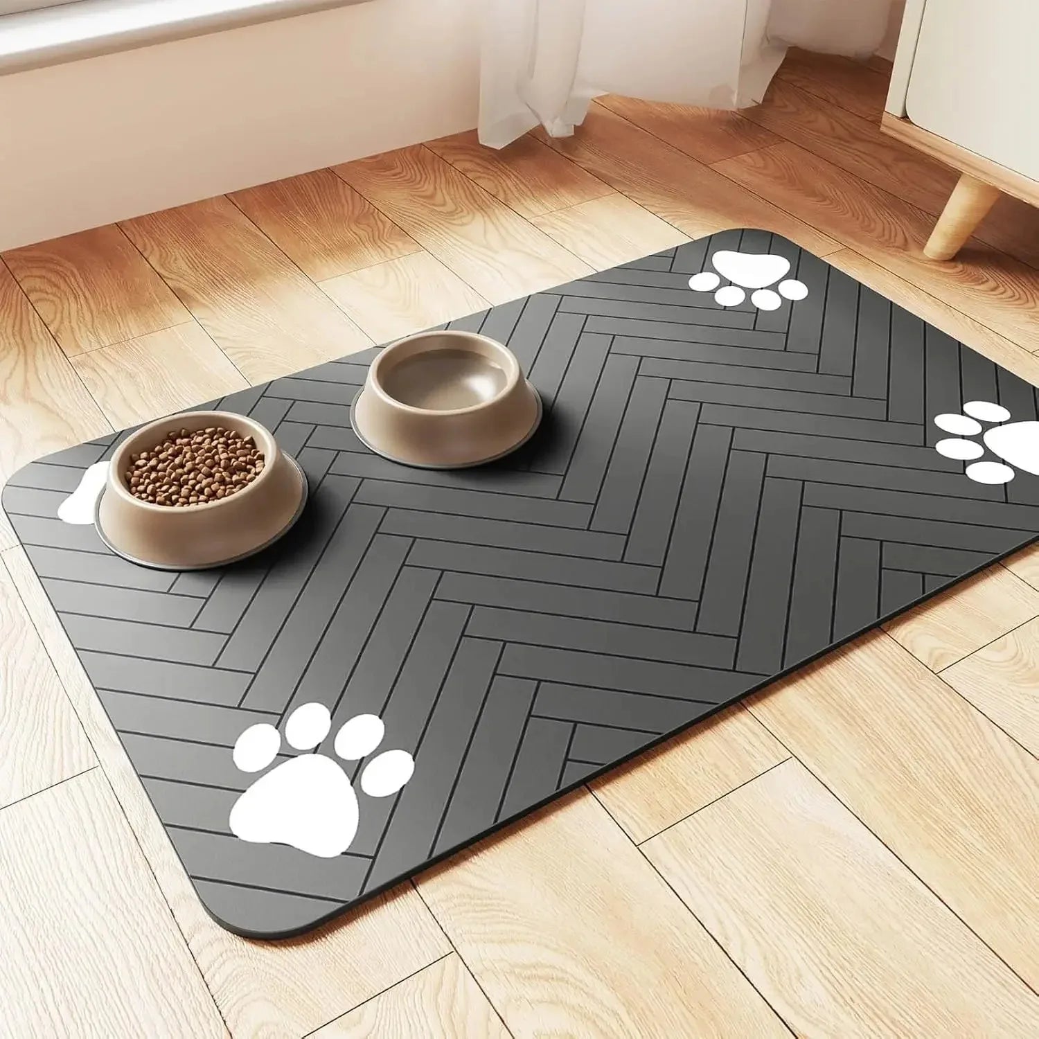 Cosypaws™ Saugfähige Napfunterlage – Spritzschutz für Hunde & Katzen