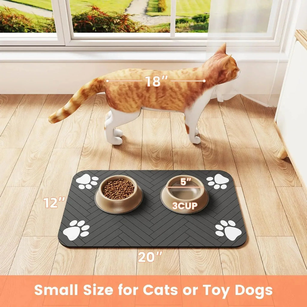 Cosypaws™ Saugfähige Napfunterlage – Spritzschutz für Hunde & Katzen