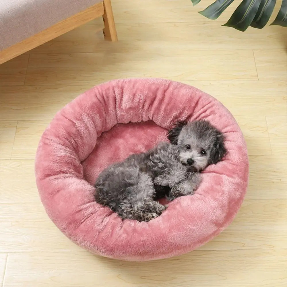 Cosypaws™ Beruhigendes Bett – Flauschiges Donut-Hundebett & Katzenbett