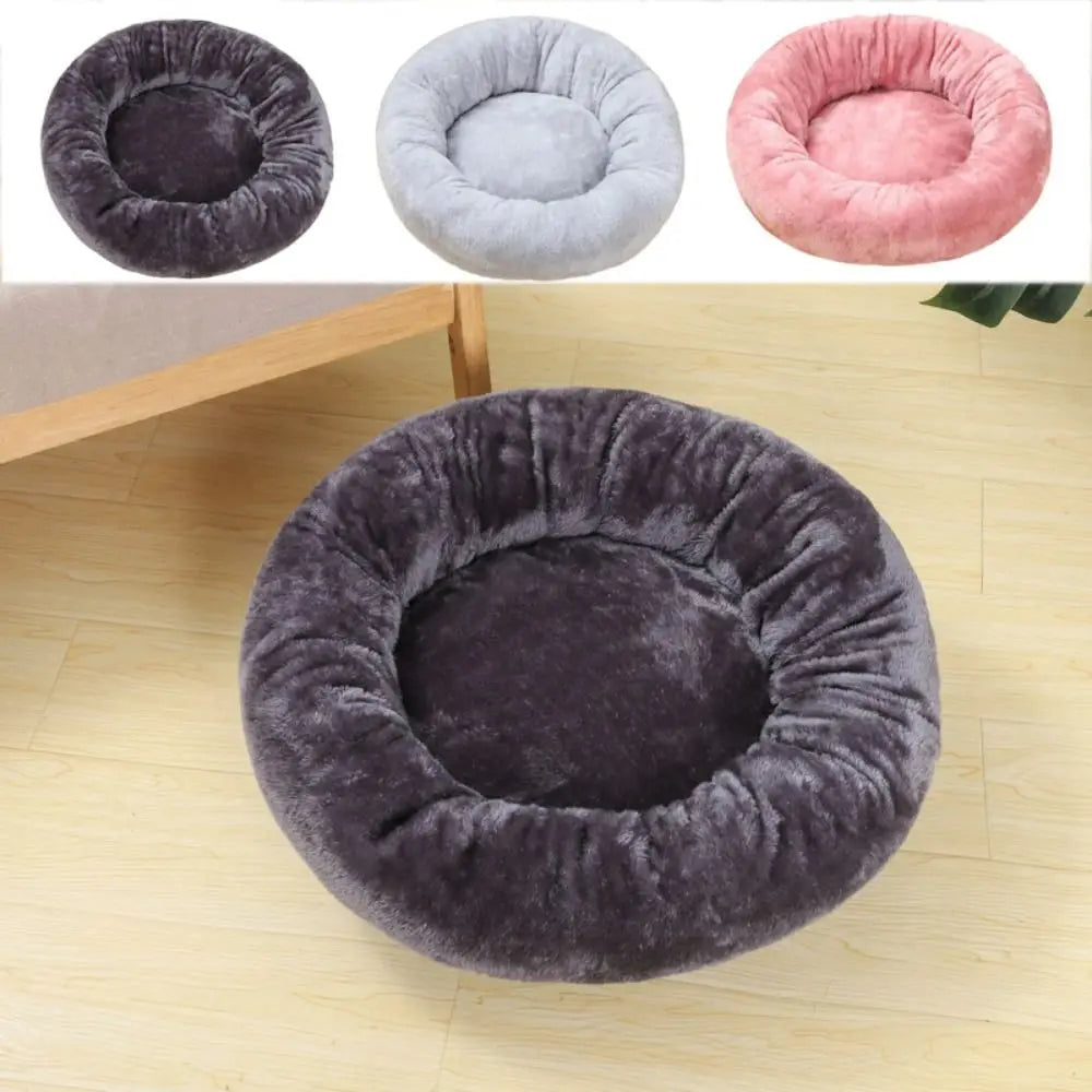 Cosypaws™ Beruhigendes Bett – Flauschiges Donut-Hundebett & Katzenbett