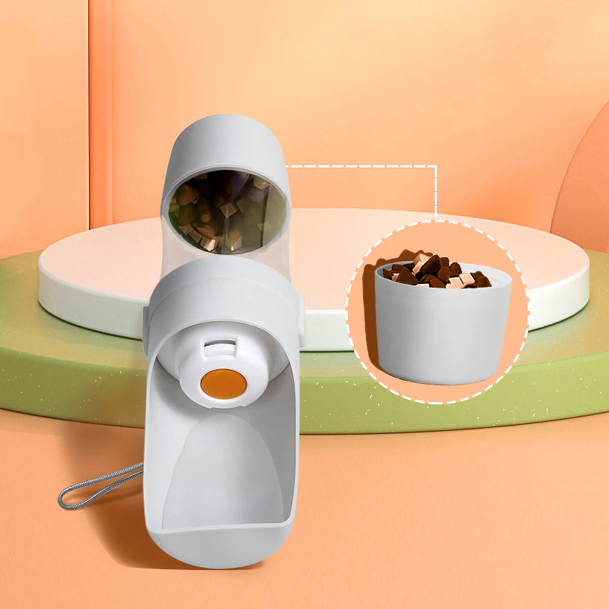 Cosypaws™ 2-in-1 Reise-Trinkflasche – Wasser- und Trockenfutterflasche für Hunde und Katzen