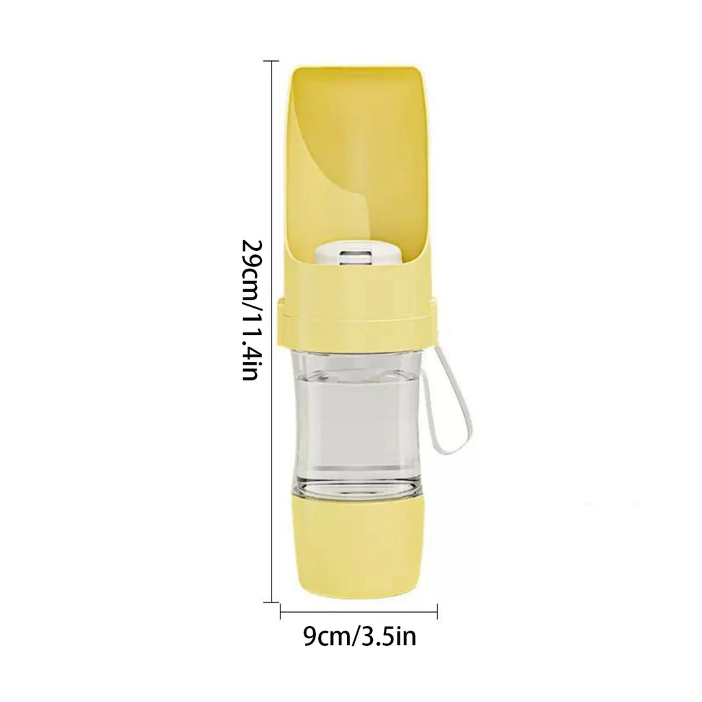 Cosypaws™ 2-in-1 Reise-Trinkflasche – Wasser- und Trockenfutterflasche für Hunde und Katzen