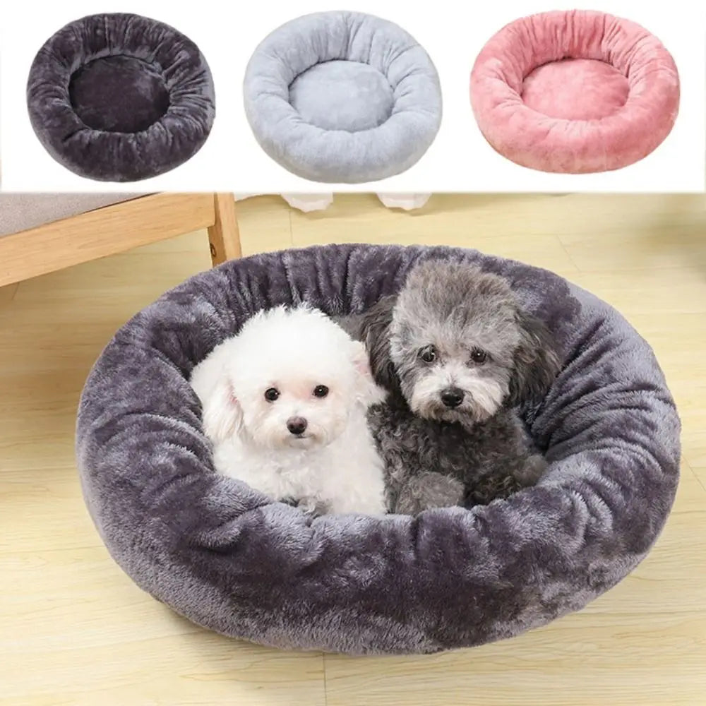Cosypaws™ Beruhigendes Bett – Flauschiges Donut-Hundebett & Katzenbett