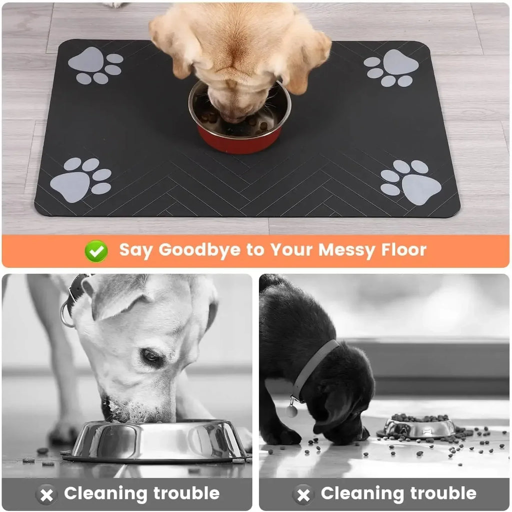 Cosypaws™ Saugfähige Napfunterlage – Spritzschutz für Hunde & Katzen