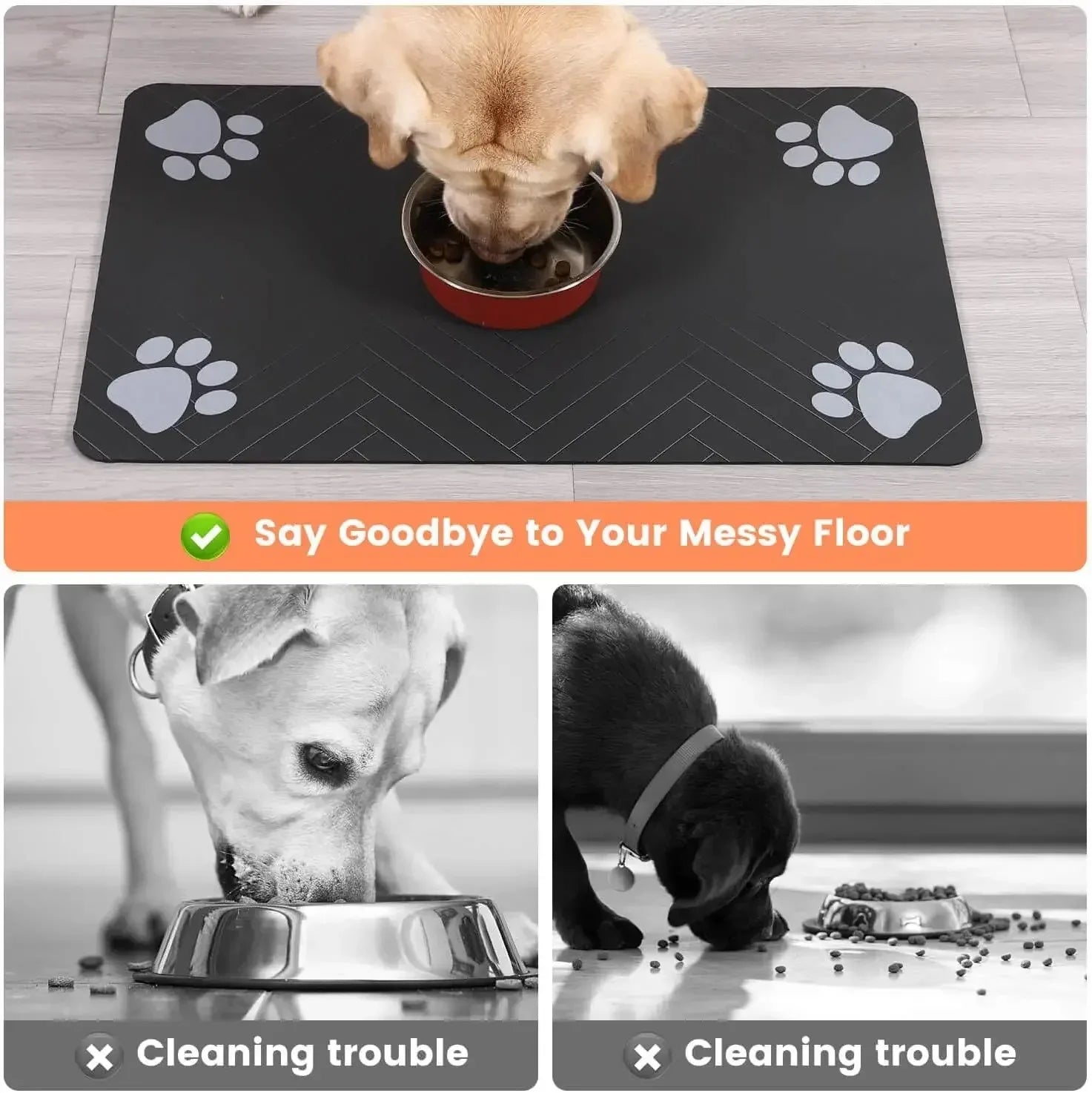 Cosypaws™ Saugfähige Napfunterlage – Spritzschutz für Hunde & Katzen