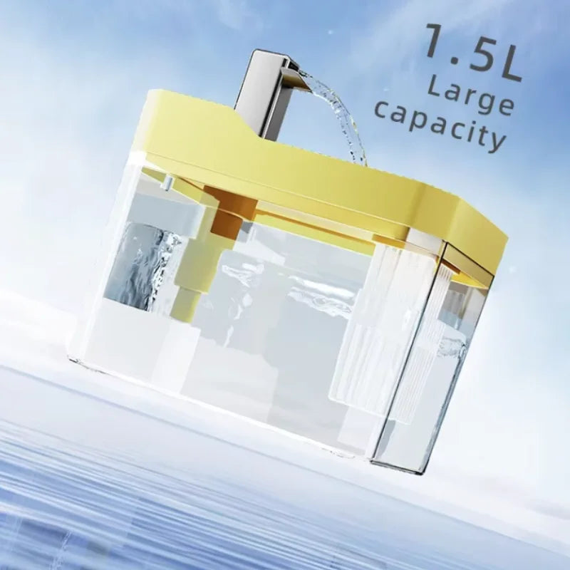 Cosypaws™ Transparenter Wasserbrunnen – Automatische Katzenfiltertränke