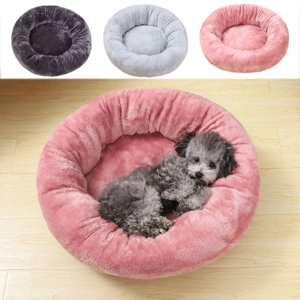 Cosypaws™ Beruhigendes Bett – Flauschiges Donut-Hundebett & Katzenbett